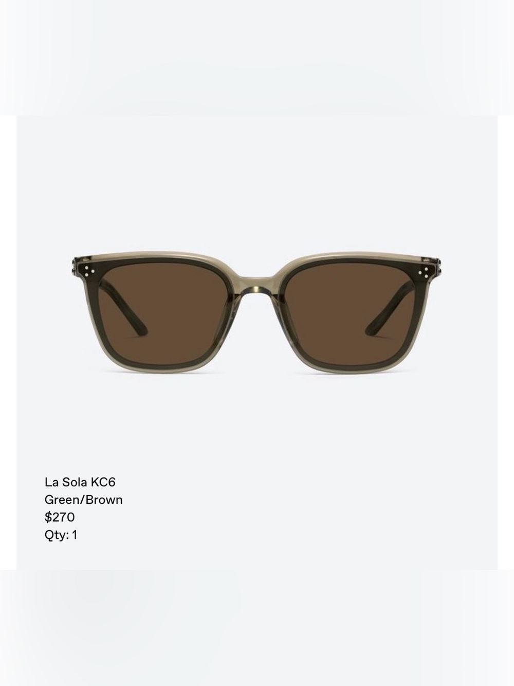 GENTLE MONSTER La Sola KC6 Green/Brown Sunglasses